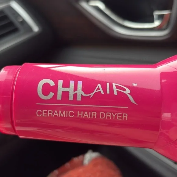 CHI Air Pink Ceramic Hair Dryer with power cord (tested and works!) - Picture 4 of 9